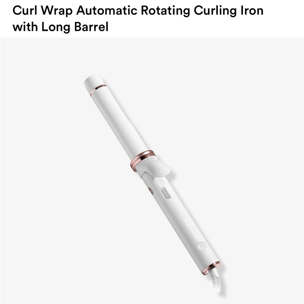 T3 White and Rose Gold Curlwrap Curling Iron